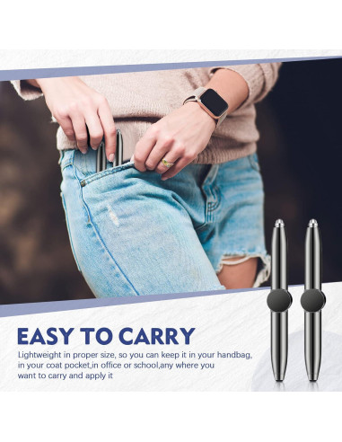 Bolígrafos Antiestrés Sabary 4 Pcs con Luz LED Negro