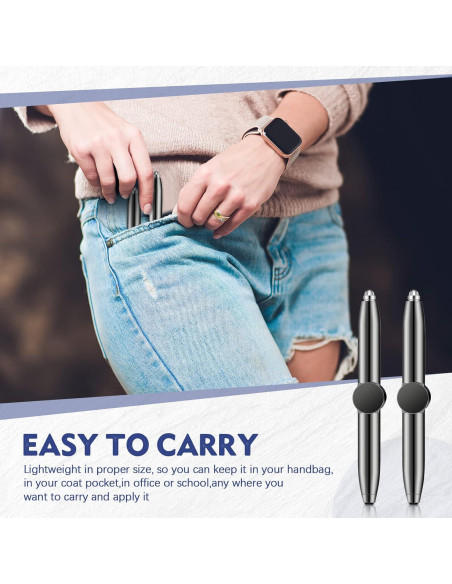 Bolígrafos Antiestrés Sabary 4 Pcs con Luz LED Negro