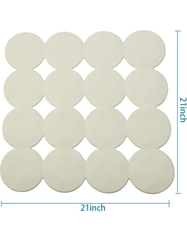 Alfombrilla de Ducha Antideslizante Webos Beige 53x53 cm