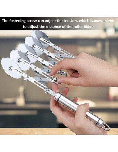 Cortador de Masa Juome de 5 Ruedas Acero Inoxidable 27 cm