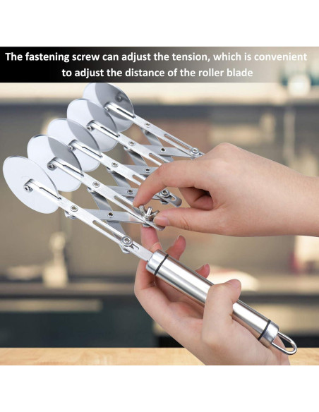 Cortador de Masa Juome de 5 Ruedas Acero Inoxidable 27 cm