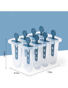 Moldes de Paletas de Silicona LANSKYWARE 8 Piezas Reutilizables 2