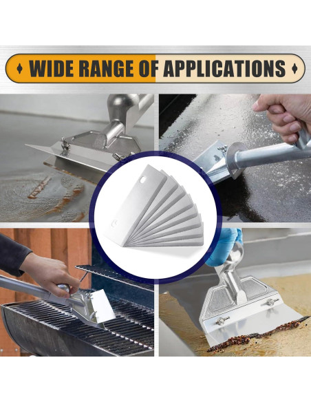 Paquete de 8 Cuchillas de Acero Inoxidable para Raspador de Parrilla - Standwme
