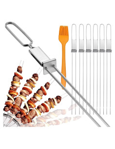 Pinchos de Acero Inoxidable Lucalda 43 cm - 6 Piezas BBQ