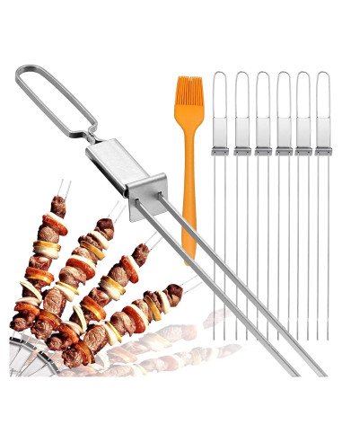 Pinchos de Acero Inoxidable Lucalda 43 cm - 6 Piezas BBQ