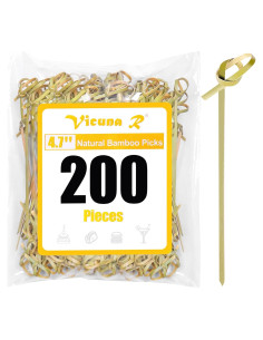 200 Palillos de Cóctel de Bambú Vicuna R 11.94 cm Decorativos