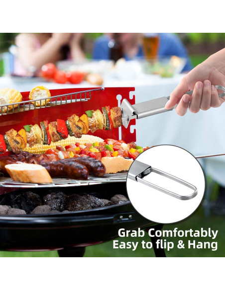 Pinchos de Acero Inoxidable Lucalda 43 cm - 6 Piezas BBQ