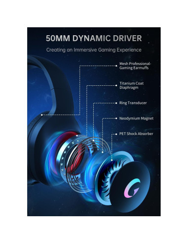 Auriculares Gaming Syndesmos CM7002 con Sonido Surround 7.1