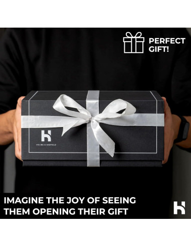 Estación de Acoplamiento de Madera Holme & Hadfield - Organizador Negro con Cajón