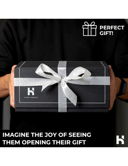 Estación de Acoplamiento de Madera Holme & Hadfield - Organizador Negro con Cajón