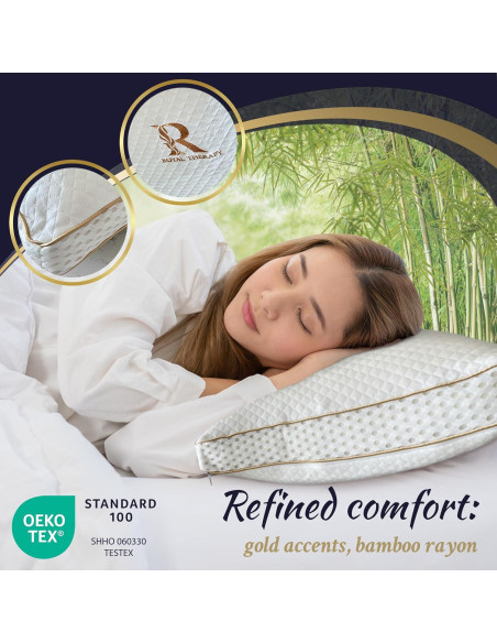Almohada Viscoelástica Ajustable Royal Therapy Queen - Alivio Dolor Cuello
