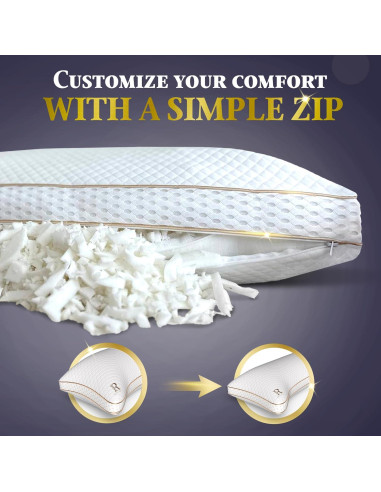 Almohada Viscoelástica Ajustable Royal Therapy Queen - Alivio Dolor Cuello