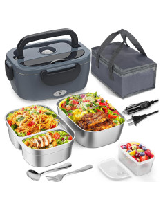 Caja de Almuerzo Eléctrica Vingud 1.5L 80W para Coche y Hogar