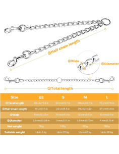 Correa Doble para Perros PETTOM XS 2.5mm 40cm Alta Resistencia 2