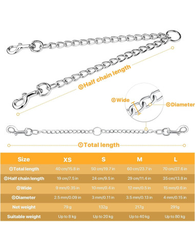 Correa Doble para Perros PETTOM XS 2.5mm 40cm Alta Resistencia