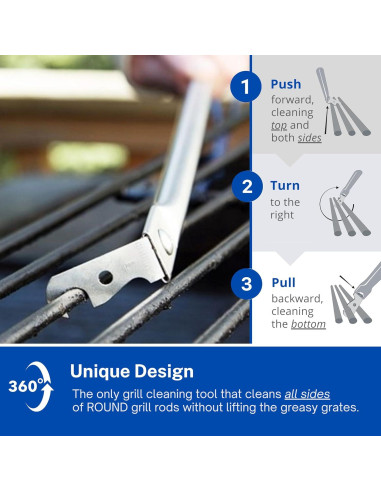 Raspador de Parrilla Grill Floss 12.7x58.4cm Acero Inoxidable