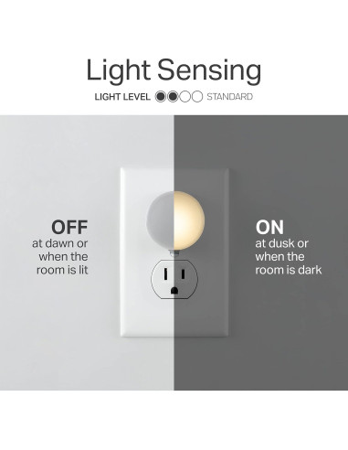 Luces de Noche LED GLO Dot Enchufables, Sensor Crepúsculo, 6 Pzas