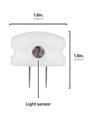 Luces de Noche LED GLO Dot Enchufables, Sensor Crepúsculo, 6 Pzas