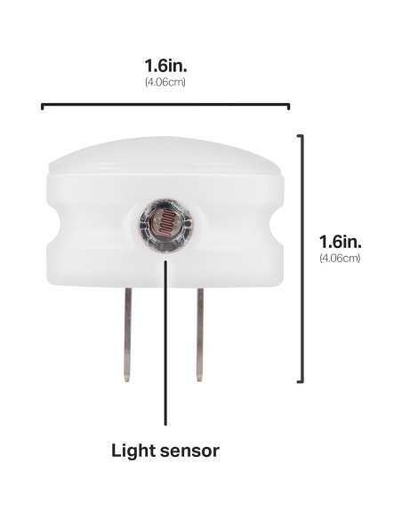 Luces de Noche LED GLO Dot Enchufables, Sensor Crepúsculo, 6 Pzas
