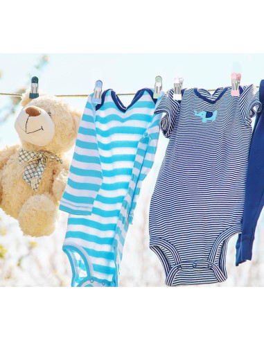 Pinzas de Ropa Cowdro 30 Piezas Acero Inoxidable 14 cm