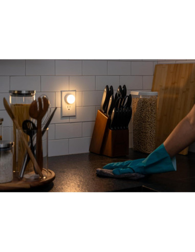 Luces de Noche LED GLO Dot Enchufables, Sensor Crepúsculo, 6 Pzas