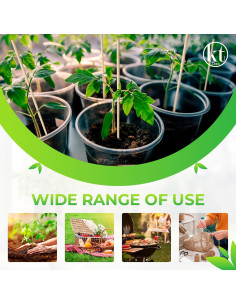 Paquete de 100 estacas de bambú 40.64 cm para plantas KT Deals 2