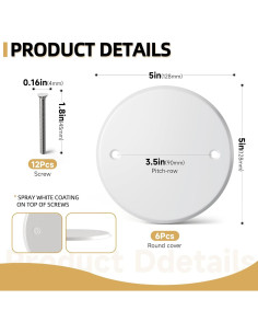 Placa de Cubierta Redonda Gadgetzan 12.7 cm Metal 10 Pcs 2