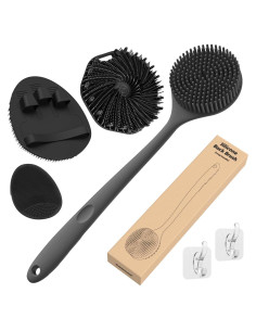 Conjunto Exfoliador de Espalda y Guante de Baño Manmihealth 4 PCS