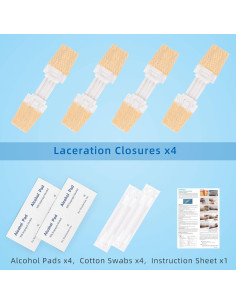 Cierres de Laceración de Emergencia LotFancy - 4 Unidades Estériles 2