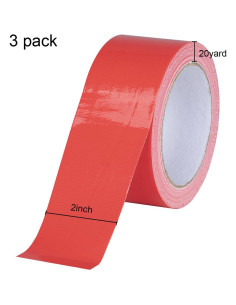 Cinta Adhesiva Ducto Resistente al Agua Roja XUXU - Paquete de 3 2