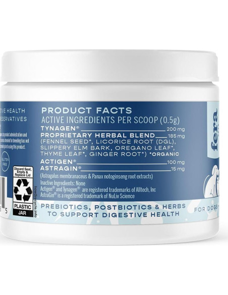 Suplemento Digestivo Fera Pets Postbioticos Plus 120 Cucharadas