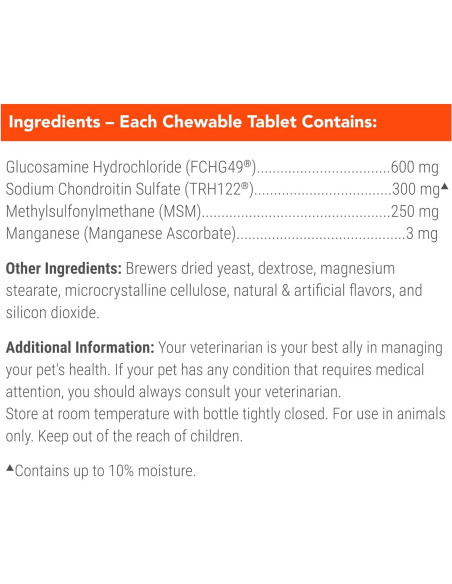 Suplemento Articular Cosequin para Perros 60 Tabletas Masticables