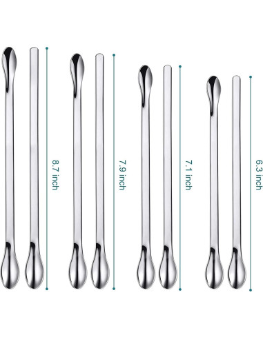 Juego de Espátulas y Cucharas de Acero Inoxidable Foosi 25 Pcs