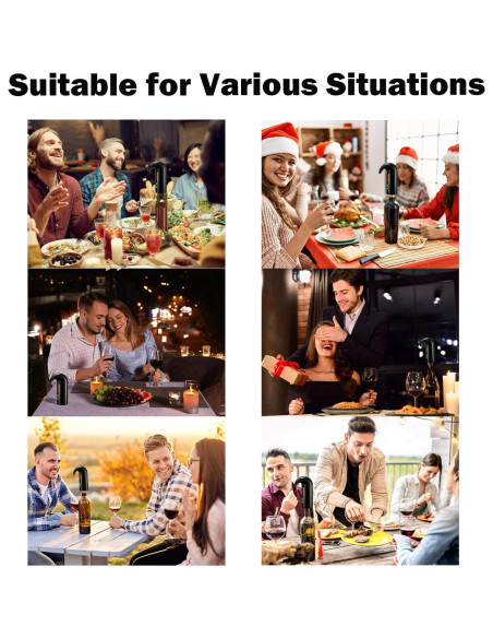 Aerador de Vino Eléctrico RICANK Negro - Oxidante Automático USB