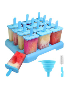 Moldes de Paletas de 12 Cavidades Alinana Sin BPA con Accesorios