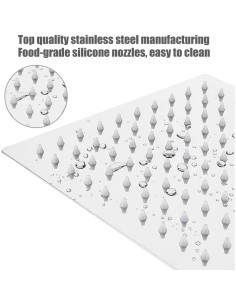 Cabezal de Ducha de Lluvia NearMoon 20 cm Cromo con Brazo Ajustable 2