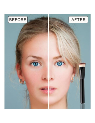 Brocha de Maquillaje JoMay Kabuki Negra para Líquidos y Polvos