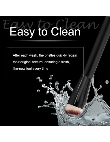 Brocha de Maquillaje JoMay Kabuki Negra para Líquidos y Polvos