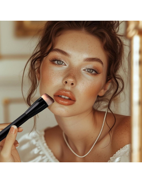 Brocha de Maquillaje JoMay Kabuki Negra para Líquidos y Polvos