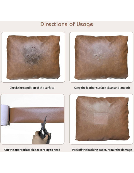 Cinta de Reparación de Cuero KING MOUNTAIN 10.16x160 cm Beige