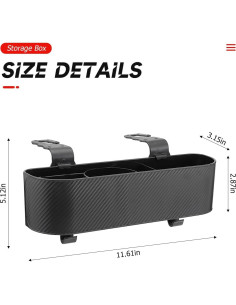 Organizador de Respaldo de Asiento BELOMI Negro 29.5x7.6x7.9cm 2