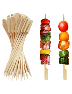 Pinchos de Bambú 20 cm 200 PCS XMZY para BBQ y Frutas