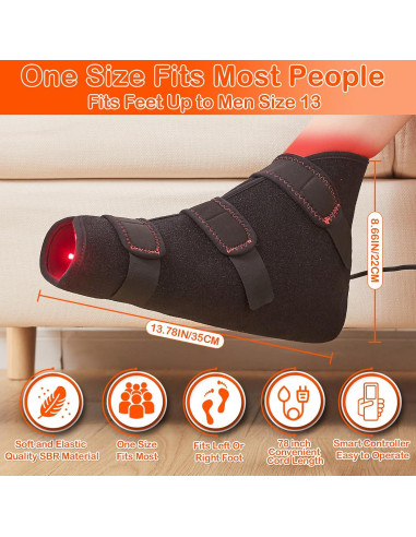 Botas de Luz Roja JOBYNA 660nm y Infrarroja 850nm Talla Única