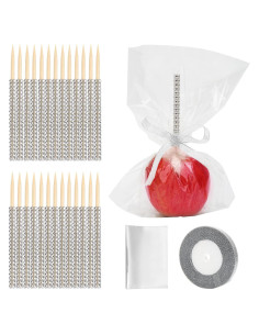 Kit de Palitos de Manzana de Caramelo Anglecai 24 Pcs