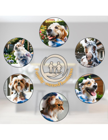 Guantes de Silicona para Lavar Perros Bubble Hands - Azul