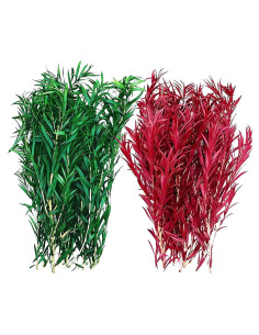 Cayway Arbustos en Miniatura Ecológicos 2 Piezas Verde y Rojo