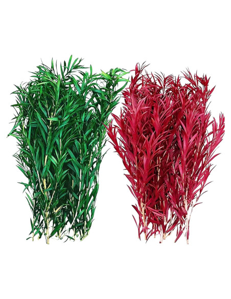 Cayway Arbustos en Miniatura Ecológicos 2 Piezas Verde y Rojo