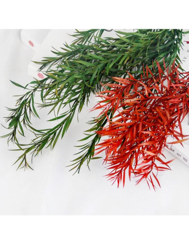 Cayway Arbustos en Miniatura Ecológicos 2 Piezas Verde y Rojo