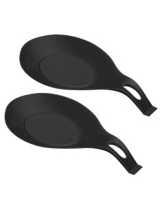 Soporte de Cuchara de Silicona uxcell 19.5x9.5cm Resistente al Calor 2Pcs