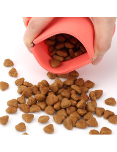 Bolsita de Golosinas Silicona para Perros WALLFID Carmesí 2